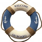 Deko Rettungsring blau/weiß